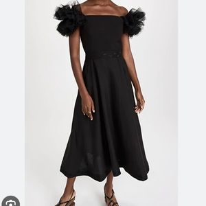 Fanm Mon Black Tulle Sleeve Dress